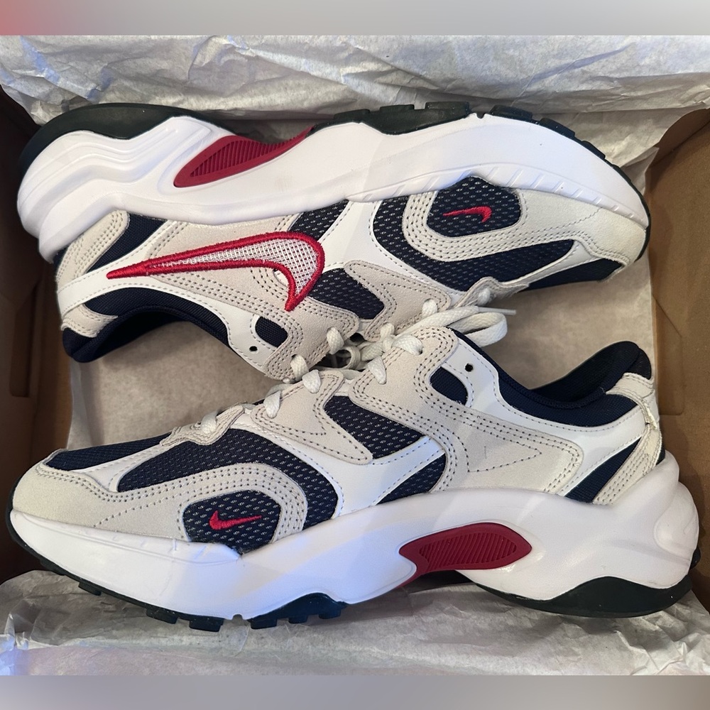 Nike Women’s AL8 Obsidian/White-Gym Red-Black NIB - Picture 4 of 9
